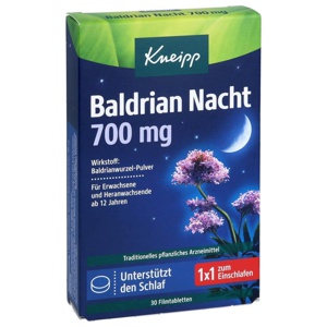KNEIPP Baldrian Nacht 700 mg Filmtabletten Produktbild