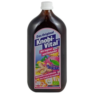 KNOBIVITAL mit Ingwer+Holunder Bio 960 ml Flaschen Produktbild