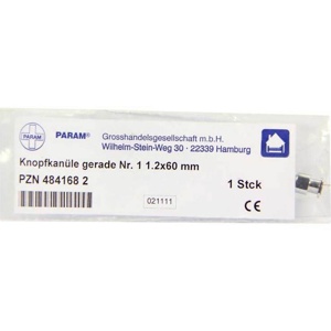 KNOPFKANÜLE gerade Nr.1 1,2x60 mm Produktbild