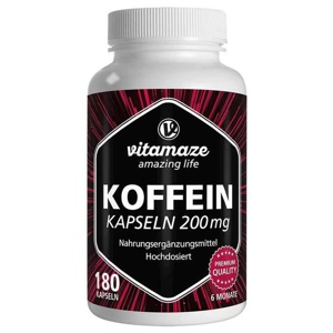 Koffein 200 mg hochdosierte Kapseln, 180 St Kapseln Produktbild