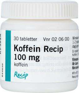 Koffein Meda tablett 100 mg 30 st produkt bild