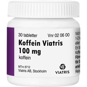 Koffein Meda tabletter 100mg 30 tabletter produkt bild