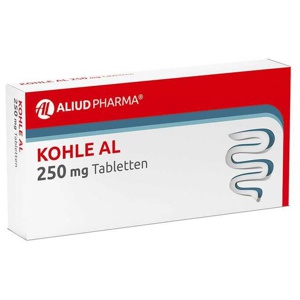 KOHLE AL 250 mg Tabletten, 20 St Tabletten Produktbild