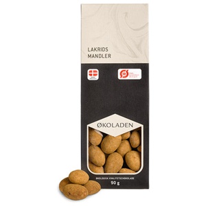 Økoladen Choko Lakrids Mandler   90 g produktbillede