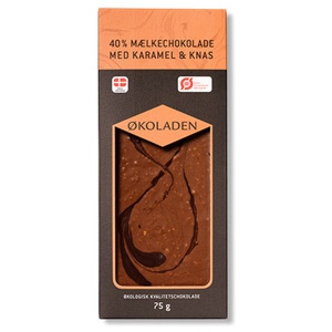 Økoladen Chokolade Mælk Karamel/knas Økologisk 40%   75 g produktbillede