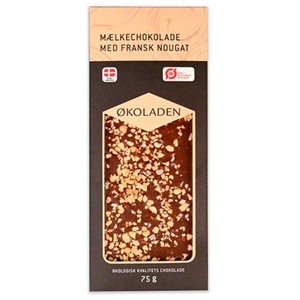 Økoladen Mælkechokolade m. Fransk Nougat Ø - 75 g. produktbillede