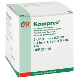 KOMPREX Schaumgummi Binde 8 cmx1 m Stärke 0,5 cm Produktbild