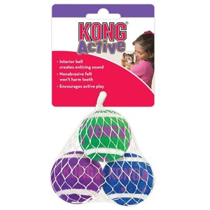 KONG Active Katze Tennisbälle mit Glocken Produktbild