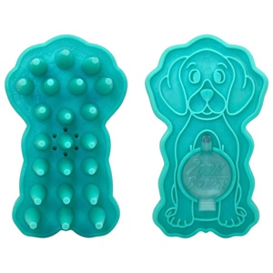 Kong Dog massageborste Zoom Groom - Turkos: L 12 x B 7 x H 7 cm produkt bild