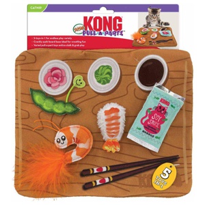 Kong Pull-A-Partz Sushi kattleksak - 1 st produkt bild