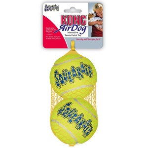 KONG SqueakAir Ball 2 pk Hundeleke Gul L produktbilde