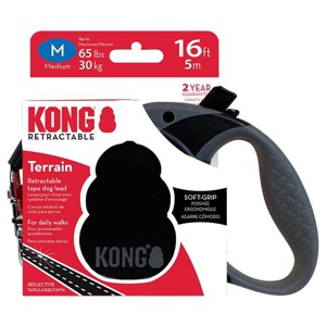 KONG Terrain Einziehbare Leine Schwarz Produktbild