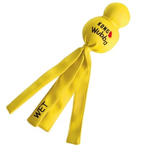 KONG Wubba Wet Flytende Hundleke, gul produktbilde