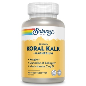 Solaray KoralKalk med vit. C og D tyggetablet 90 tab. produktbillede