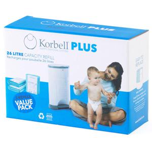 Korbell Plus Refill till Korbell Blöjhink 26 Liter 3-pack produkt bild