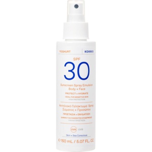 KORRES Yoghurt Sunscreen Spray Emulsion SPF 30 Body + Face 150 ml produktbillede