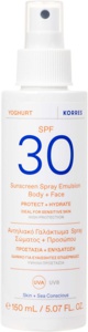 KORRES Yoghurt Sunscreen Spray Emulsion SPF30 Body + Face 150 ml produktbillede
