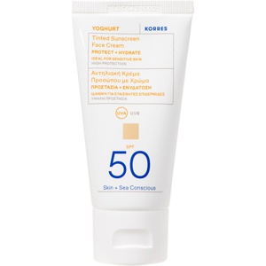 Korres Yoghurt Tinted Sunscreen Face Cream SPF50 50 ml produktbillede
