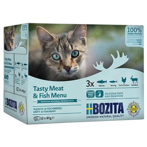 Kött & Fisk i sås Multibox Våtfoder för Katt - 12 st x 85 g produkt bild