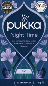 Kräutertee "Night Time" mit Kamille, Lavendel & Baldrian (20 Beutel), 20 g Produktbild