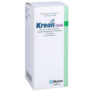 Kreon 35000 100 St Magensaftresistente Hartkapseln Produktbild