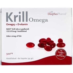 Krill Omega + D-vitamin Kapsler 500 mg 60 stk. produktbillede