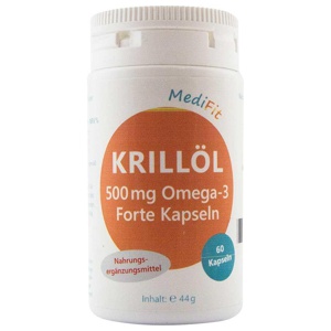 KRILLÖL 500 mg Omega-3 Forte Kapseln MediFit Produktbild