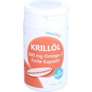 KRILLÖL 500 mg Omega-3 Forte Kapseln MediFit Produktbild