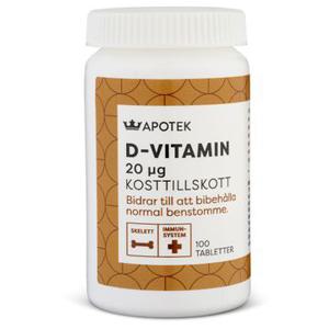 Kronans Apotek D-Vitamin 20 µg Från 12 år tabletter 100 st produkt bild