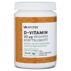 Kronans Apotek D-vitamin 20µg Vegansk Vegansk kapslar 100 st produkt bild