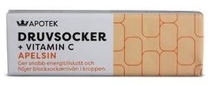 Kronans Apotek Druvsocker + Vitamin C Apelsin Druvsockertabletter, 14 st produkt bild