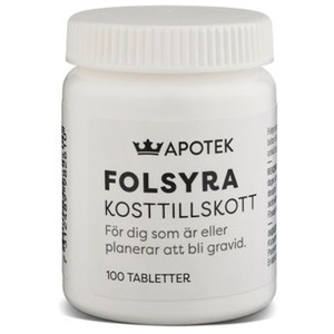 Kronans Apotek Folsyra 400 µg Tabletter 100 st produkt bild