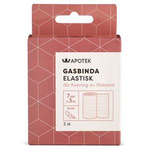 Kronans Apotek Gasbinda Elastisk Mjuk gasbinda, 2 st produkt bild