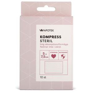 Kronans Apotek Kompress Steril kompress 5 x 7,5 cm, 10 st produkt bild