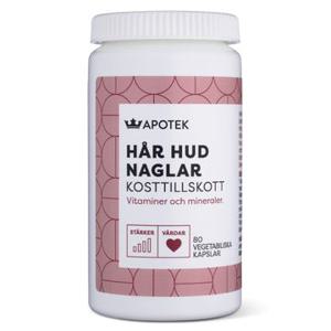 Kronans Apotek Kosttillskott Hår Hud Naglar Vegetabiliska kapslar, 80 st produkt bild