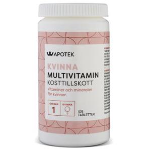 Kronans Apotek Multivitamin Kvinna Tabletter med vitaminer 105 st produkt bild
