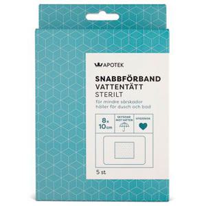 Kronans Apotek Snabbförband Vattentätt Sterilt förband 8 x 10 cm, 5 st produkt bild