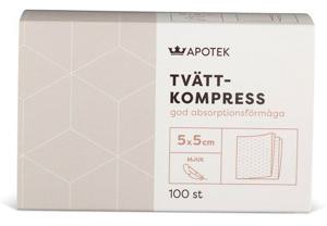 Kronans Apotek Tvättkompress Mjuk kompress 5 x 5 cm, 100 st produkt bild
