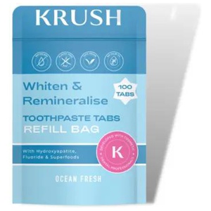 Krush Whiten & Remineralise tannkremtabletter refill 100 stk produktbilde