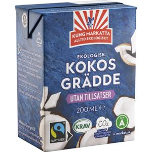 Kung Markatta Kokosgrädde 200 ml KRAV Fairtrade produkt bild