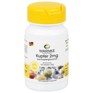 Kupfer 2 mg Aus Kupfergluconat Tabletten 100 St Tabletten Produktbild