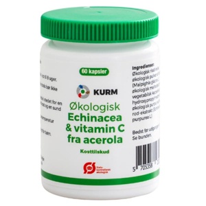 Kurm Ø Echinacea & Vitamin C - 60 kaps. produktbillede