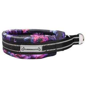Kusse&Kutta Hundhalsband Brett Halvstryp Lila Blommor (6) produkt bild