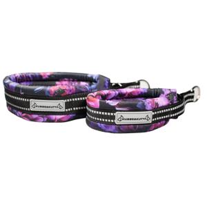Kusse&Kutta Hundhalsband Halvstryp Lila Blommor (3) produkt bild