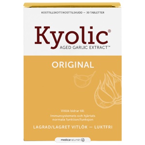 Kyolic Aged Garlic Extract Original Hvitløkekstrakt tabletter, 30 stk. produktbilde