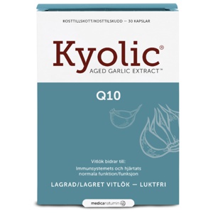 Kyolic Aged Garlic Extract + Q10, kapsler, 30 stk. produktbilde