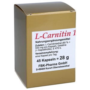 L-Carnitin 1 x 1 pro Tag Kap, 45 St Kapseln Produktbild
