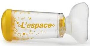 L'espace andningsbehållare med mask, barn 2-6 år, transparent/gul 1 styck produkt bild
