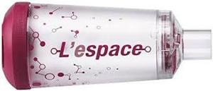 L'espace andningsbehållare med munstycke, 6+ år och vuxna, transparent/magenta 1 styck produkt bild
