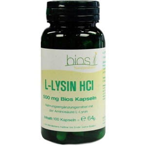 L-Lysin HCL 500 mg Bios Kapseln, 100 St Kapseln Produktbild